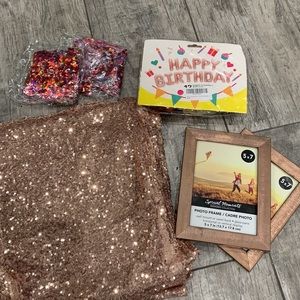 Glitter Rose Gold Party Decor